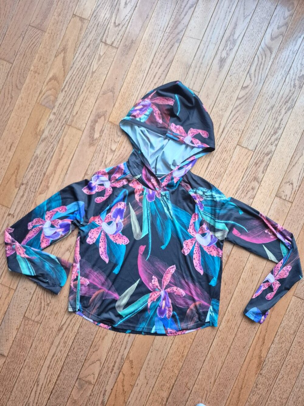 Hurley Rashguard Women's Pullover Hooded UPF 50+ Size Small
